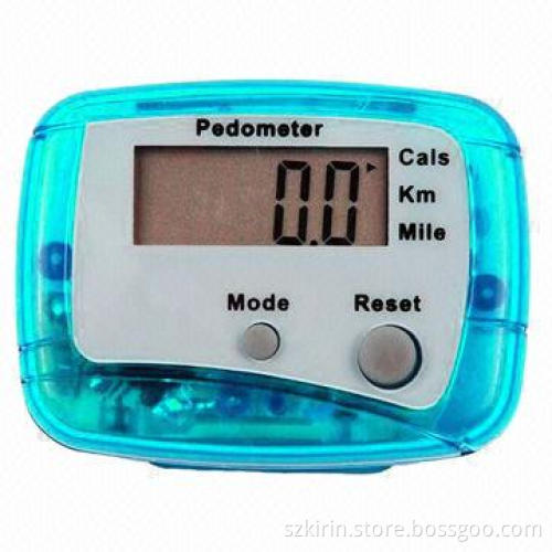 Pedometer Promotional Gift Sports Products, Step Counter to 99999, Counter Distance